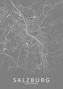 Salzburg Austria City Map