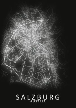 Salzburg Austria City Map