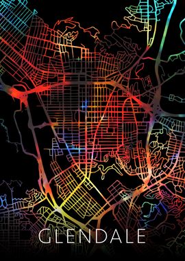 Glendale California Map