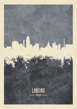 Lansing Michigan Skyline