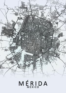 Merida Mexico City Map