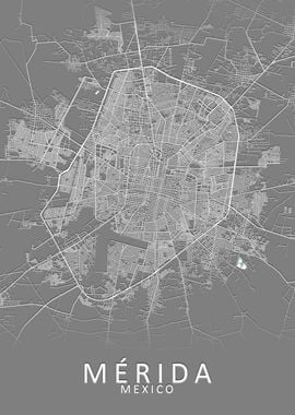 Merida Mexico City Map