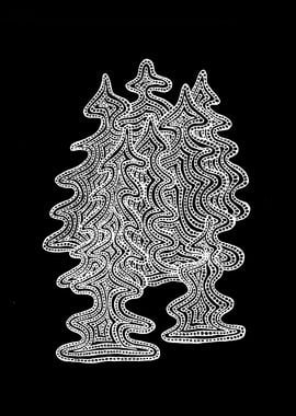 Abstract Christmas Trees