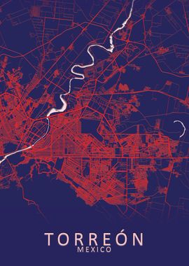 Torreon Mexico City Map