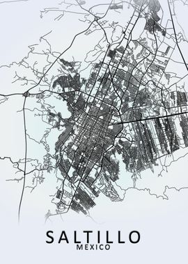 Saltillo Mexico City Map