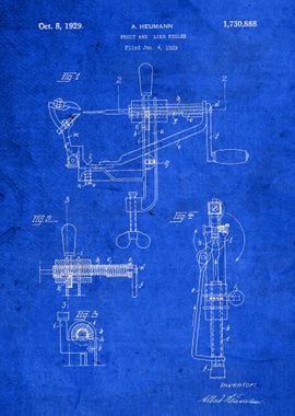 Fruit Peeler Old Patent