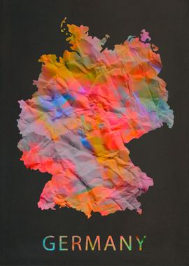 Germany Tie Dye Map