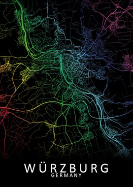 Wurzburg Germany City Map