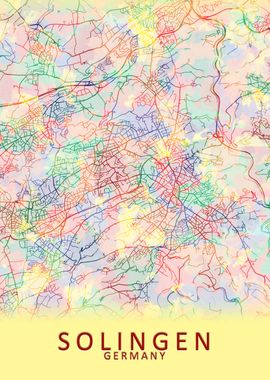 Solingen Germany City Map