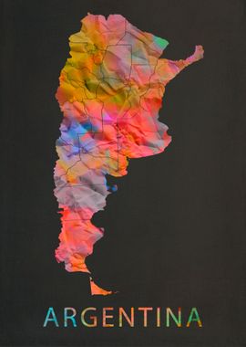 Argentina Map Tie Dye