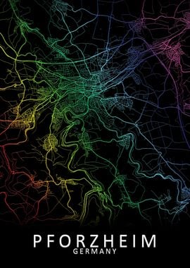 Pforzheim Germany City Map