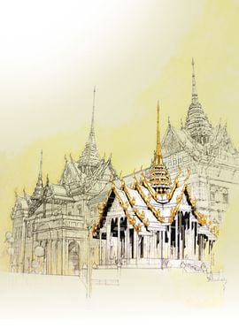 Thai palace drawing