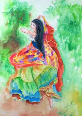 Dance in watercolour