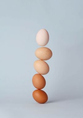 Brown and white eggs