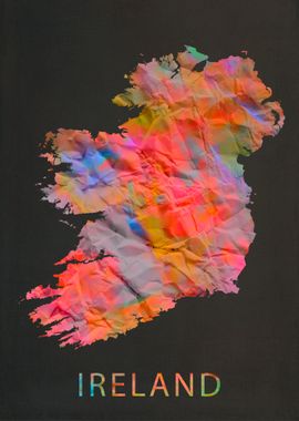 Ireland Tie Dye Map