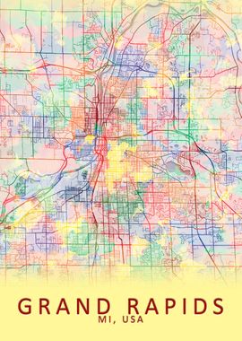 Grand Rapids USA City Map