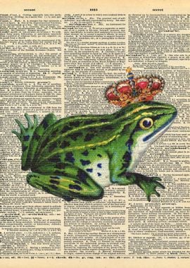 Frog with Crown on Diction