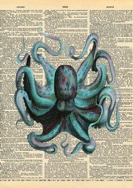 Octopus on Dictionary Page