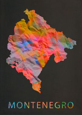 Montenegro Tie Dye Map