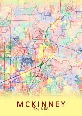 McKinney TX USA City Map