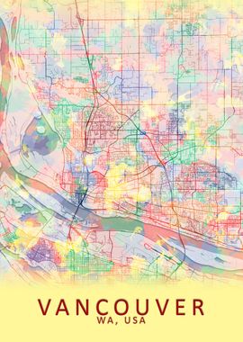 Vancouver WA USA City Map