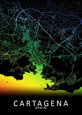 Cartagena Spain City Map