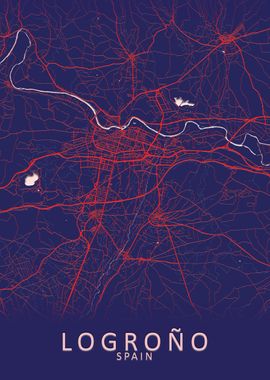 Logrono Spain City Map