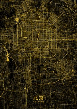 Beijing map gold