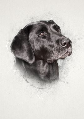 Black Labrador Portrait