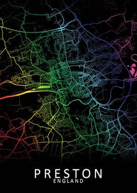 Preston England City Map