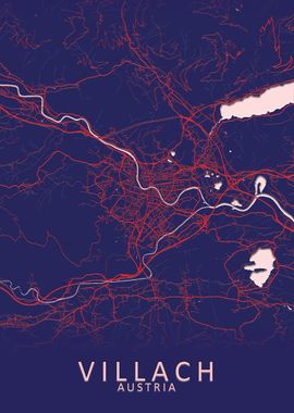 Villach Austria City Map