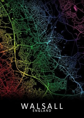 Walsall England City Map