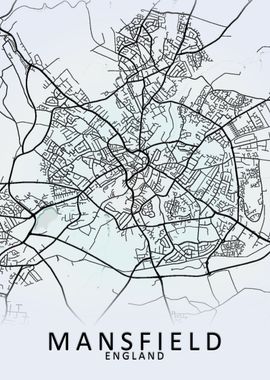 Mansfield England City Map