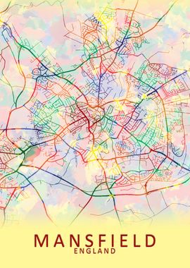 Mansfield England City Map
