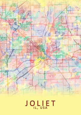 Joliet IL USA City Map