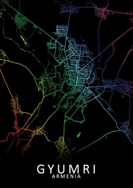 Gyumri Armenia City Map