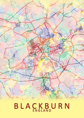 Blackburn England City Map