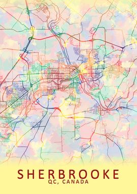 Sherbrooke Canada City Map