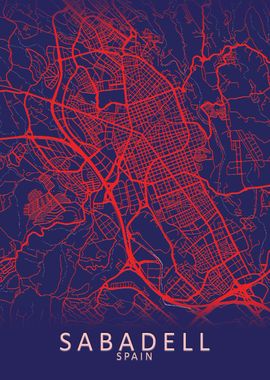 Sabadell Spain City Map