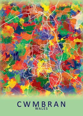 Cwmbran Wales City Map