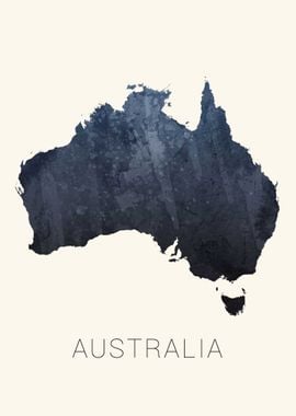 Watercolor Australia Map