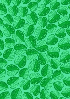 Monstera Pattern Art