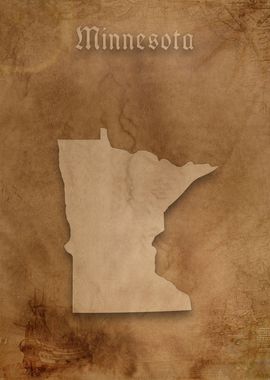 Minnesota Vintage Map