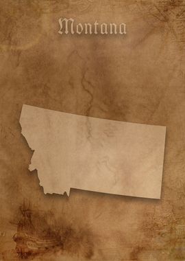 Montana Vintage Map