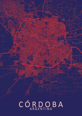 Cordoba Argentina City Map