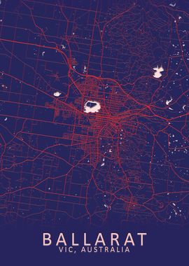 Ballarat VIC Australia Map