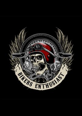 biker skull logo