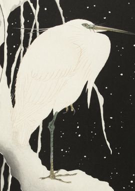 Heron In Snow 19251936 By 