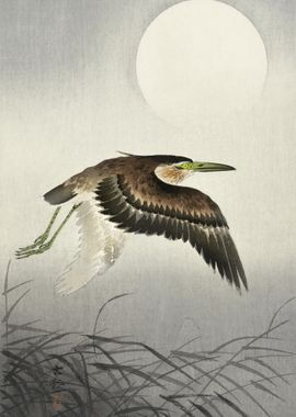 Heron At Full Moon 1900  1