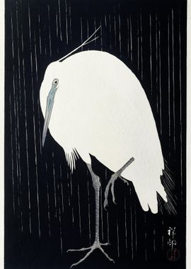 Egret In The Rain 1925  19